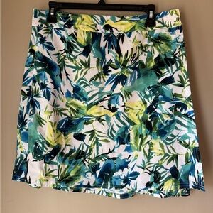Ripskirt Hawaii Tropical A-Line Skirt in Blue and Green